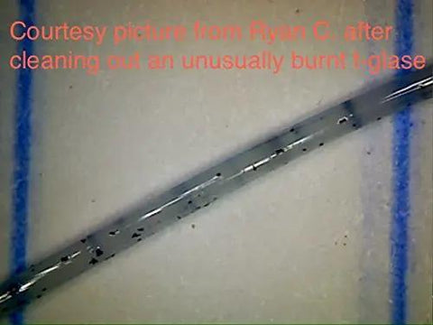 Cleaning Filament 1.75mm For 3D Printers, 100g Spool showing debris removal under microscope
