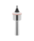 Heavy-Duty Polished Chrome Flush Valve Handle Fits Regal Royal Systems Quick No Sweat Drop In Swap Stops Leaks Easy Commercial Bathroom Repair Slick Solid Build, side view.