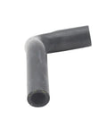 Heavy Duty Engine Cooling Hose With Snappy Inlet To Pipe Design For Quick Straight Swaps On Audi Q5 Q7 A6 And A4 Models, 90-degree angle, black rubber.