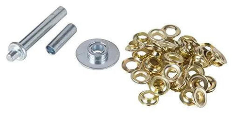 Heavy Duty Brass Grommet Kit Half Inch Eyelets For Tarps Fabric And Tents With Hole Punch Setting Tool Anvil Included