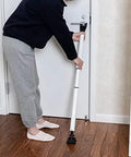 2 In 1 Door Security Bar For Hinged And Sliding Doors Adjustable Heavy Duty Jammer With Interchangeable Heads Locks Against Break Ins