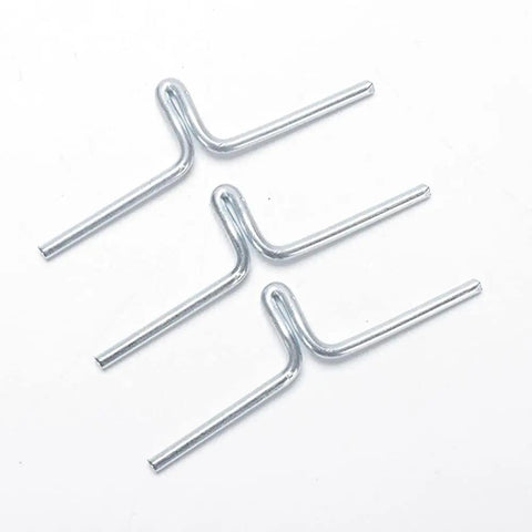 50 Pieces Metal Webbing Clips For Lawn Chairs And Patio Furniture Durable Silver Fasteners For Easy Webbing Lockdown On Sofa Chairs And Outdoor Seats 1.93 By 0.61 Inches arranged in a row