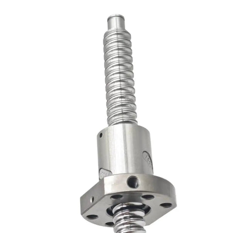 Close-up of SFU1204 Ball Screw With Ball Nut Right Hand Thread RM1204 BK10 BF10 End Machined, 12mm Dia, 661mm Length