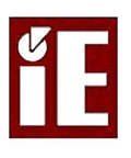 IE brand logo: white IE letters on a red square background.