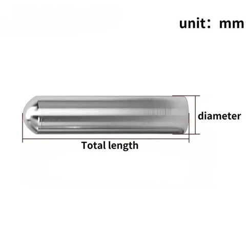 Super Heavy Duty Positioning Shelf Locating Pins Made Of 304 Stainless Steel, Rust Proof Round Head Pegs with length and diameter labels.