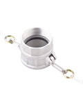 Heavy Duty 3 Inch Aluminum Cam Lock Fittings Quick Swap Cam And Groove Hose Connector Type D Barbed Coupler with silver finish