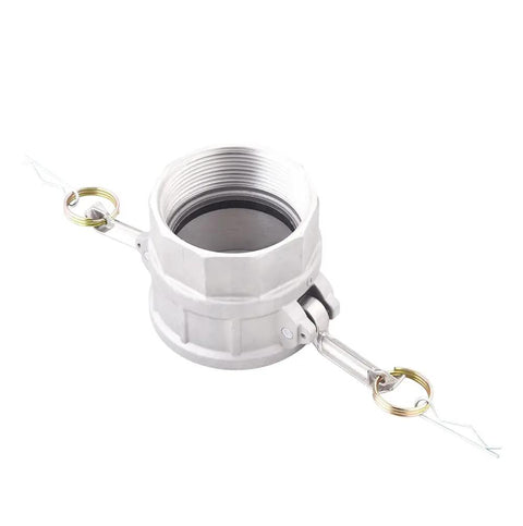 Heavy Duty 3 Inch Aluminum Cam Lock Fittings Quick Swap Cam And Groove Hose Connector Type D Barbed Coupler with silver finish