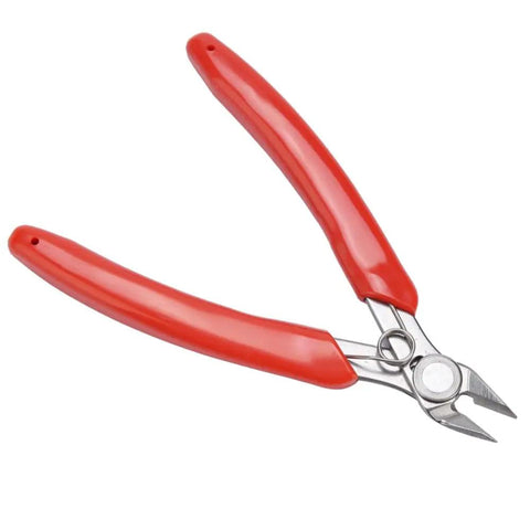 Compact Electronic Diagonal Pliers Wire Cutter For Cable Nippers Hand Tool With Stainless Steel Build Mini side cutters with red handles