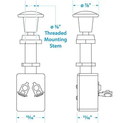 Built Tough Heavy Duty 2 Position Push Pull On Off Switch For Marine Lights Bilge Pumps Blowers And Baitwell Pumps diagram