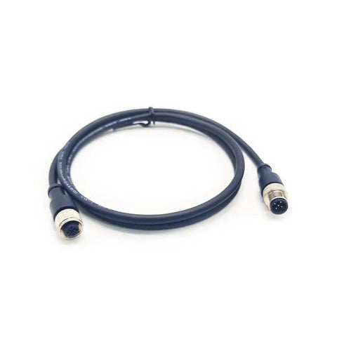 Rugged M12 5 Pin Male To Female Connector Cable A Code Straight Profibus Fieldbus Module Cable 1 Meter IP67 Waterproof Sensor Cable