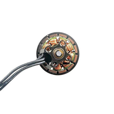EX1404 Brushless Motor For 3 Inch Drones, 1.5mm Shaft, showing copper wiring and stator, top view.