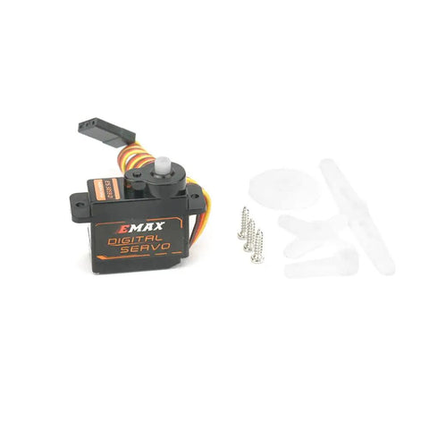 Go To 9g All Purpose Digital Servo For RC Models With Fast Response Time And High Accuracy Built Durable shown with accessories.