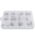 Straight Up Photography Essentials Solid Camera Screw Set With Heavy Duty 1 4 Inch 20 And 3 8 Inch 16 Threads For Dslr Cage Plate Mounts Grip Handles And Cheese Plates Go To Pack Of 24 in a clear storage box with assorted screws.