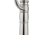 Brushed Nickel Vessel Sink Faucet With Single Handle Dope Sleek Look Solid Brass Construction Duraseal Washerless Cartridge 10 Inch Spout Clearance Drain Not Included Modern Glam Bathroom Fixture