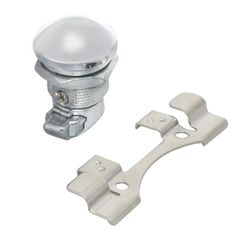 Chrome Showroom Style Push Button Fuel Door Panel Latch Kit For Harley Touring Electra Glide Street Glide Ultra Limited Tour Glide Road Glide Tri Glide 1992 Through 2024