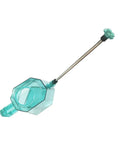 Long Nozzle Stainless Steel Watering Can For Indoor Gardening Portable Plant Water Container With Clear Tank Sky Blue Easy Fill Gentle Shower Head For Delicate Flowers And Lawn Care, angled view