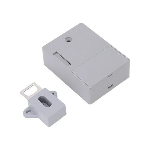 Kick Back And Relax Knowing This Heavy Duty Electronic Cabinet Lock Kit Keeps Your Drawers Locked Tight With Easy Peasy Keypad And Remote Access Plus Crisp Audio Chimes For Rock Solid Kid Safe Storage You Can Trust - gray electronic cabinet lock and mounting plate