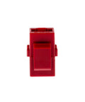 Red Cat6 RJ45 inline coupler/keystone jack, female-to-female Ethernet adapter with snap-in feed-thru