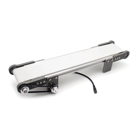 Electric Desktop Conveyor Belt With Adjustable Speed From 0 To 116 RPM For DIY Elevator Experiments Friction Test Model White Belt 10x50CM