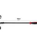 True Mechanic 90 Tooth Dust Proof Black Chrome Locking Flex Head Ratchet with One Half Inch Drive and 27 Inch Length