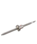Machined C7 Precision SFU1204 12mm Ball Screw Kit For CNC Router And 3D Printer in stainless steel with single nut installed.