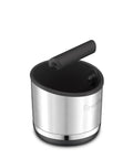 Breville knock box, brushed stainless steel with black interior and top handle
