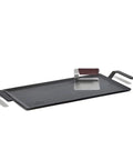 Made In Professional Carbon Steel Griddle With Cast Iron Grill Press, giant flat top pan for indoor outdoor cooking.