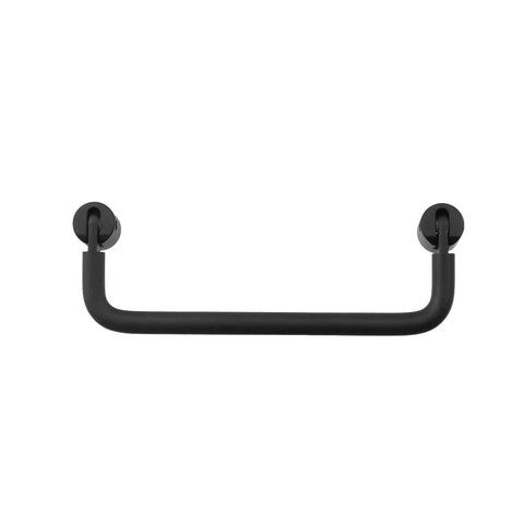 Slick Black Aluminum Folding Pull Handle Ninety Degree Swivel For Cabinet And Drawer Hardware No Sweat Installation 3.78 Inch Center Mount Premium Furniture Refresh
