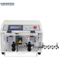 Auto Wire Stripper And Cutter With Crisp Touchscreen Display Heavy Duty Cable Prep Machine For Pvc Teflon And Silicone, front view showing touchscreen.