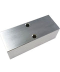Two Way Four Port Air Manifold With Half Inch NPT Supply Port And Quarter Inch NPT Outlets Aluminum Silver Mounting Hole Heavy Duty Pneumatic Distributor For Multiple Locations Up To 450 PSI, silver aluminum block