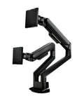 Industrial Grade Single Monitor Mount With Fully Articulating Arm for easy desk positioning and workspace organization.