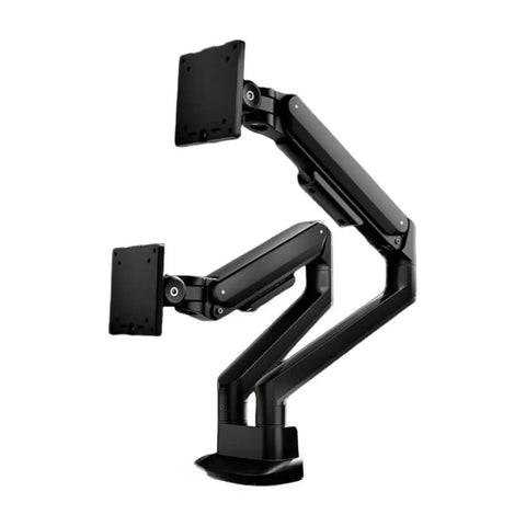 Industrial Grade Single Monitor Mount With Fully Articulating Arm for easy desk positioning and workspace organization.