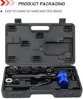 Portable Hydraulic Hole Punch Kit With Six Dies For Drilling Holes In Mild Steel Plates And Metal Sheets in black carry case