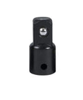 1/2 in drive (F) to 3/8 in (M) impact socket adapter, black CR-V steel, front view
