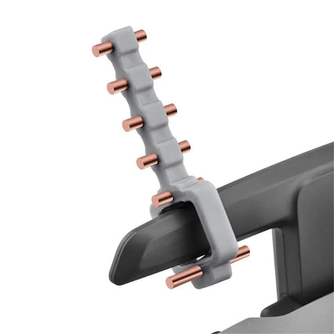 5.8 GHz Yagi Antenna Amplifier for Avata FPV remote, gray ABS structure with copper elements attached to drone controller.