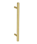 Gold Champagne Euro Bar Cabinet Handle 7 And 3 Eighths Inch Long 5 Inch Hole Center One Half Inch Diameter for Cabinets