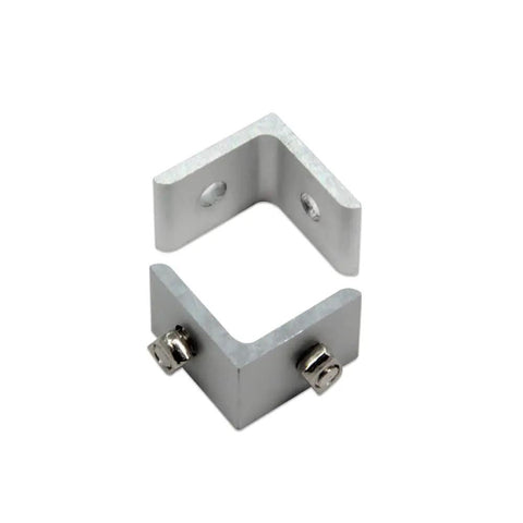 Inside Corner Bracket Gusset For 2020 Series Aluminum Extrusion 2 Hole M5 Screws And T Nuts 25mm By 25mm Fits 6mm Slot Silver