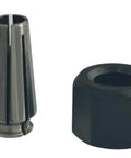 One Eighth Inch Collet And Nut Assembly With Socket Head Black Steel Zinc Coated Replacement Part For Heavy Duty Machining