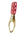 Lockout Hasps With Interlocking Tabs Tempered Steel 1 Inch Diameter Six Hole Locking Bodies Red Vinyl Coated Bright Zinc Plated
