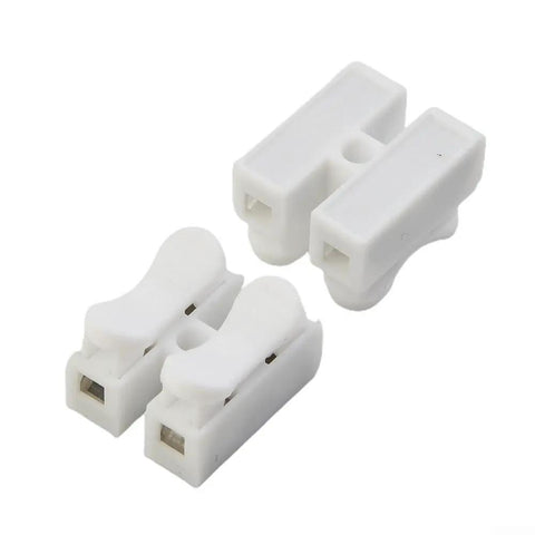 Spring Quick Wire Connectors 2 Pin Screwless Terminal Block 20 Pack AWG 20 12 Flame Retardant PP Housing for LED strip lighting