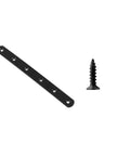 Sturdy Black Stainless Steel Straight Brace Brackets 19x195mm Pack Of 2 4 8 Mending Plates For Wood And Metal shown with screw