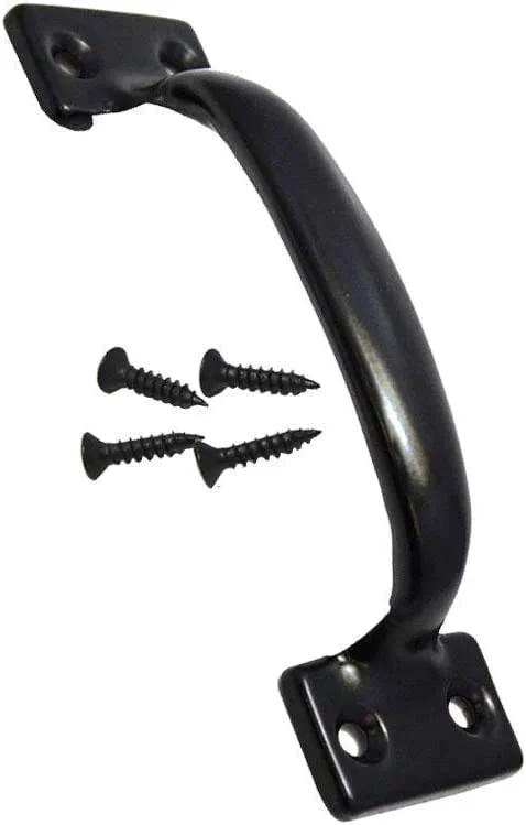 Fifteen Pack Premium Black Door Pull Handles Five And Three Quarter Inch Utility Pulls For Doors Barn Door Hardware With Screws Included