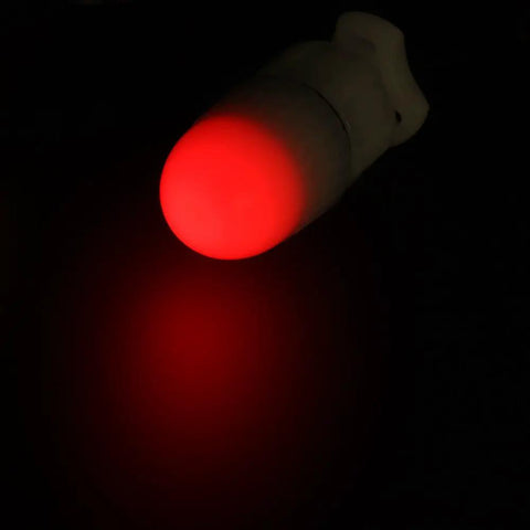 2 Pack Underwater Strobe Signal Lights for Night Dives, LED Diving Beacon Beams, Red Safety Lamp with glow in dark background
