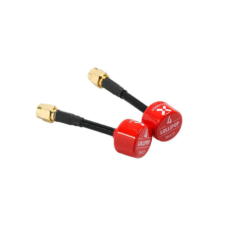 2 Pack Lollipop 4 FPV Antennas 5.8GHz RHCP With 2.5dBi SMA For FPV Racing Drones And Fat Shark Goggles Updated Version Flexible IR