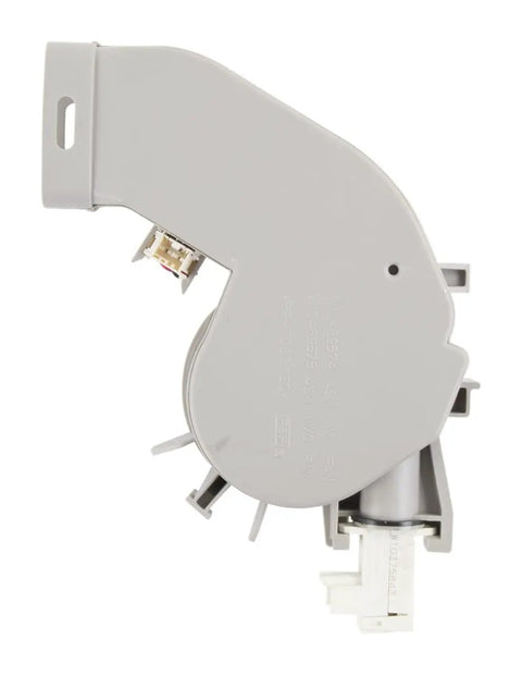 Dishwasher Vent And Fan Assembly Replacement Part WPW10469574, OEM quality, gray, side view, easy install, durable tech.