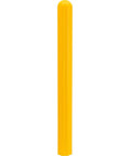 Built Tough High Viz Yellow Ribbed Bollard Sleeve 4 Inch Diameter by 56 Tall Heavy Duty Parking Lot Safety Guard Post Cover