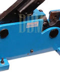 Beefy Heavy Duty 28mm Hand Shear for flat and square steel cutters with manual metal cutter; blue base with removable handle.
