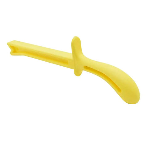 Ergonomic Push Stick For Table Saw And Router Table And Jointer With Contoured Handle And Long Thumb Rest, yellow design