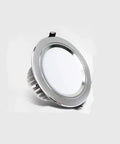 WKNHHL Recessed Lighting Housing Trim Kits Aisle Downlight Round Led Recessed Ceiling shiny silver ultra thin light with heatsink