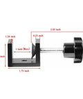 Side view of rust-resistant aluminum alloy heavy duty C clamp from Set Of 4 Heavy Duty C Clamps For Woodworking And Metalworking.
